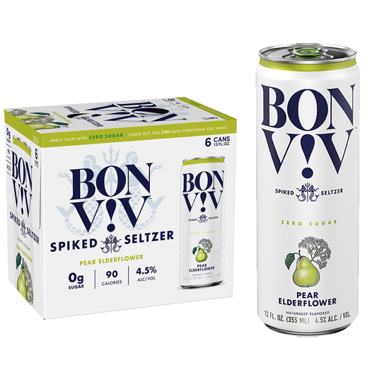 BON VIV Spiked Seltzer Pear Elderflower 6pk 12oz Can 4.5% ABV
