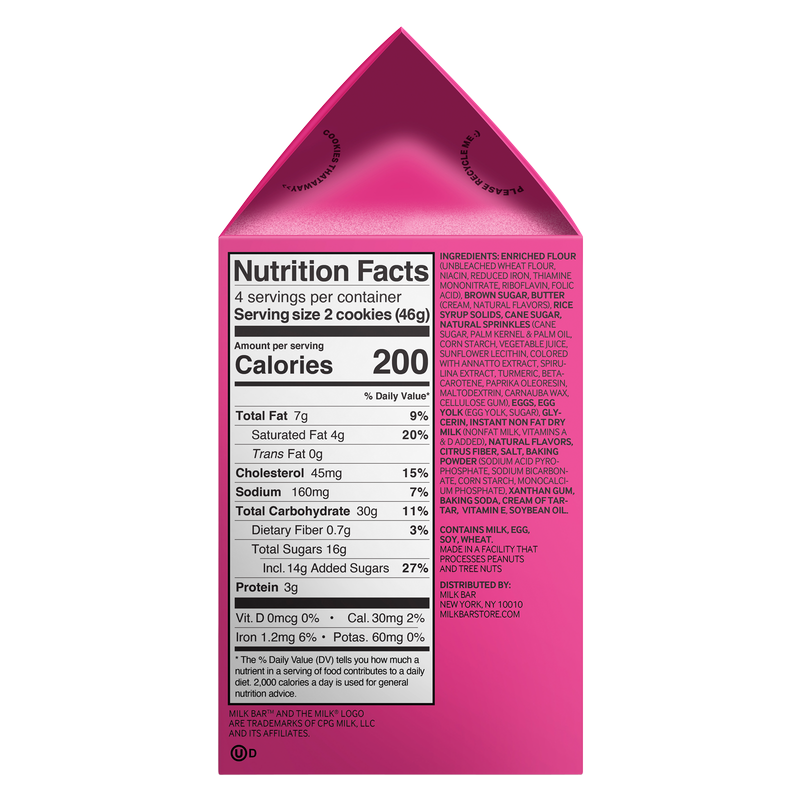 Milk Bar Confetti Cookies 8ct