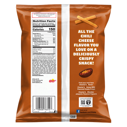 Chester's Fries Corn Snacks Chili Cheese Flavored 5.25oz