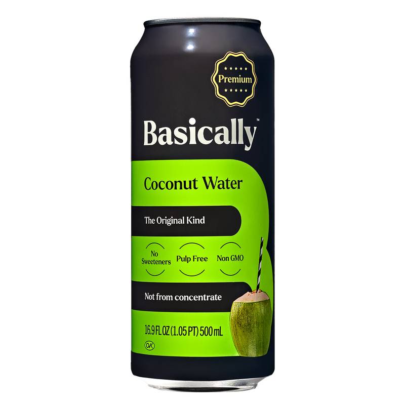 Basically Premium Coconut Water 4pk 16.9oz Can