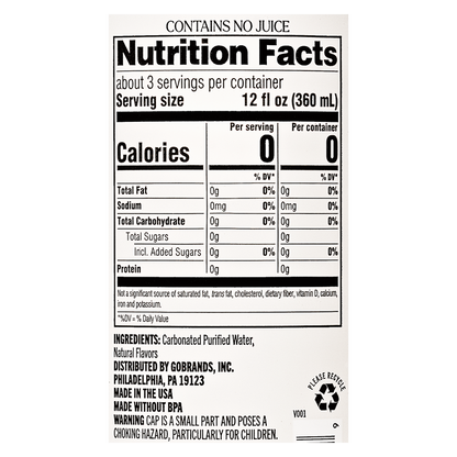 Basically Hint of Lemon Sparkling Water 1L