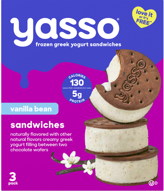 Yasso Vanilla Bean Sandwich 3ct