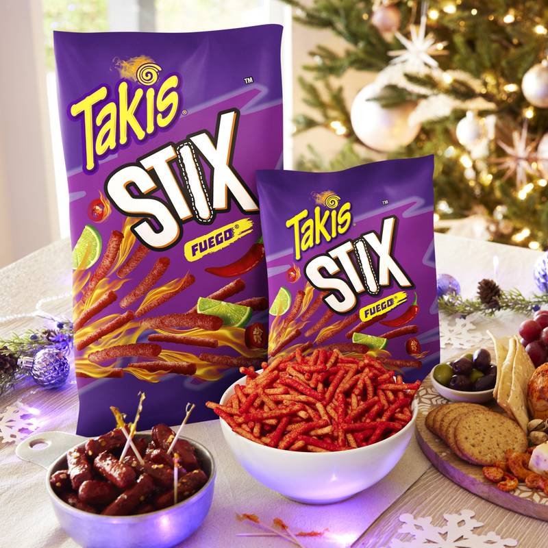 Takis Fuego Stix Spicy Corn Snack Sticks Snack Size Bag 4oz
