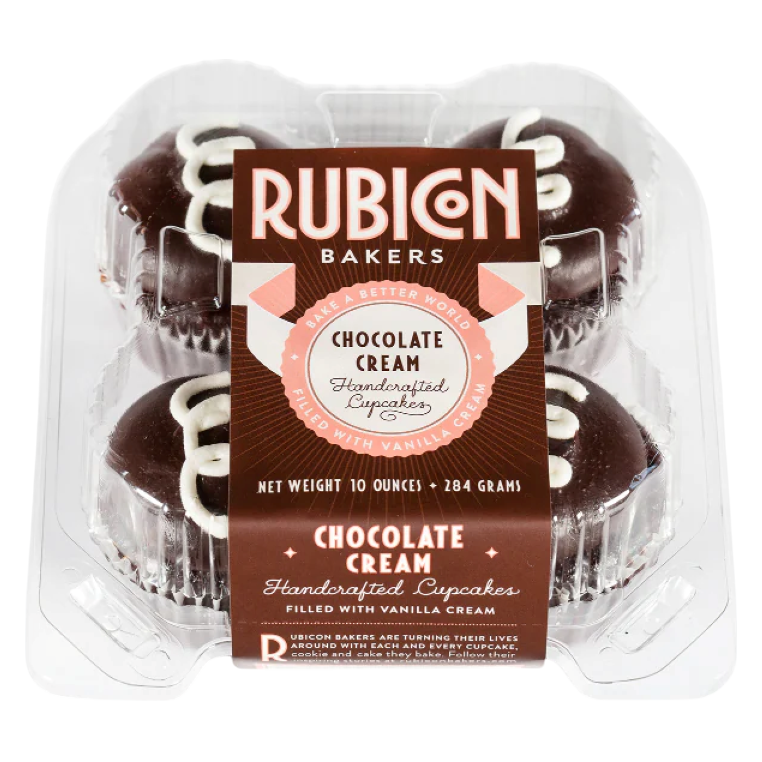 Rubicon Bakers Chocolate Cream Cupcakes, 10 oz