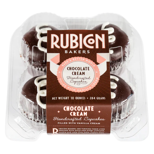 Rubicon Bakers Chocolate Cream Cupcakes, 10 oz