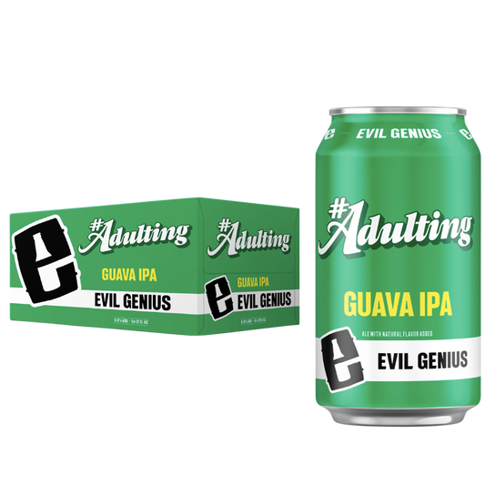 Evil Genius #Adulting Guava IPA 6pk 12oz Can 6.8% ABV