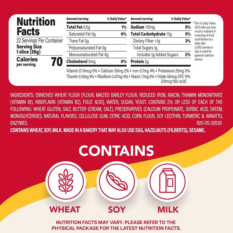 Sara Lee Butter Bread - 20 oz