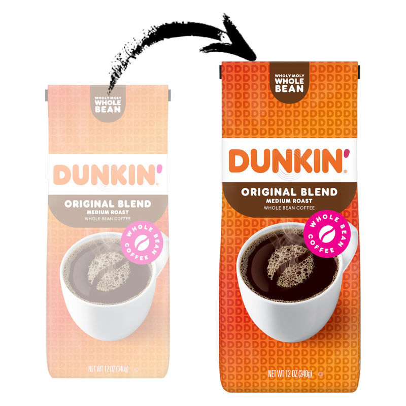 Dunkin’ Donuts Original Blend Medium Roast Whole Bean Coffee 12oz Bag