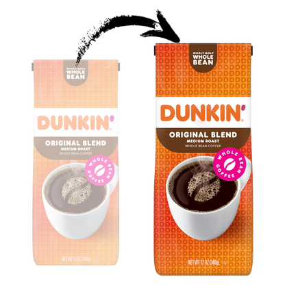Dunkin’ Donuts Original Blend Medium Roast Whole Bean Coffee 12oz Bag