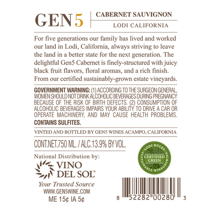 Gen 5 Cabernet Sauvignon 750ml