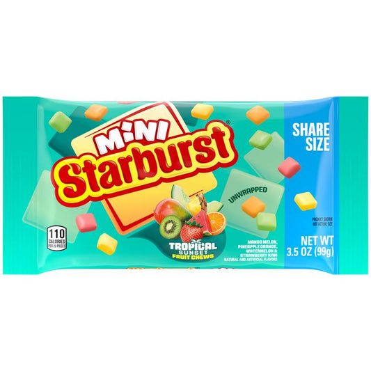 STARBURST MINIS Tropical Chewy Candy , Share Size, 3.5 oz