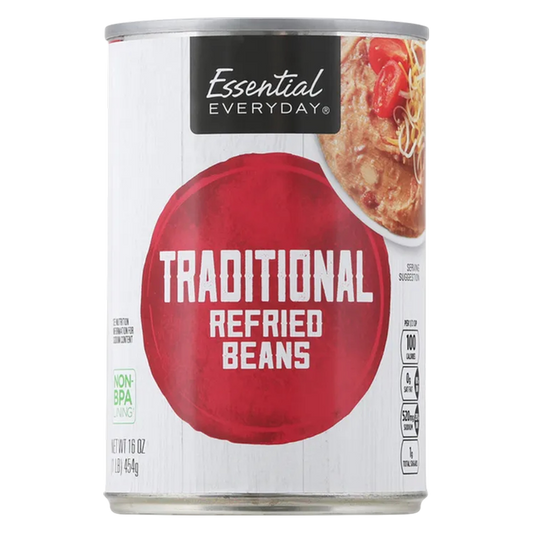 Essential Everyday Traditional Refried Beans, 16oz.