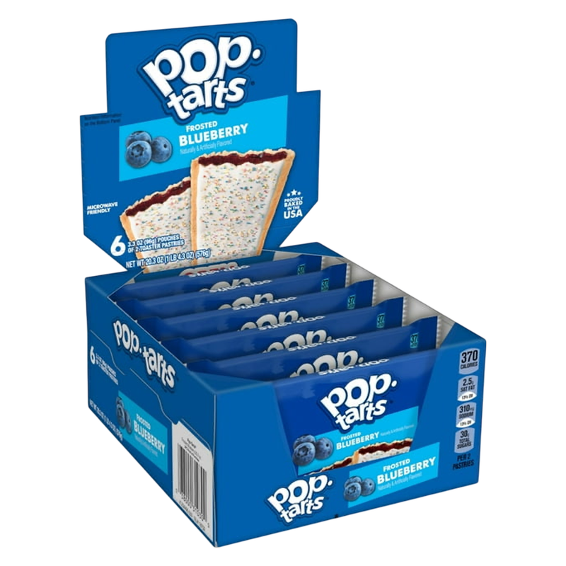 Pop-Tarts Frosted Blueberry Breakfast Toaster Pastries, 6 cT