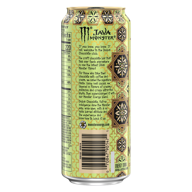 Monster Energy Java Dubai Chocolate Energy Drink, 15oz Can