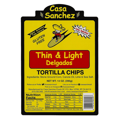 Casa Sanchez Thin & Light Tortilla Chips 14oz