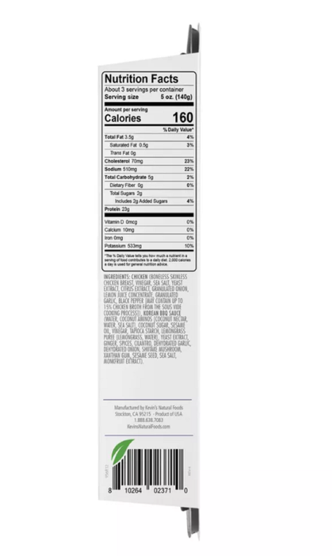 Kevin's Natural Foods Korean Style BBQ Chicken - 16oz