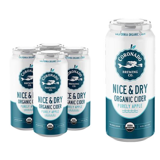 Coronado Brewing Co. Nice & Dry Organic Hard Cider 4pk 16oz Cans