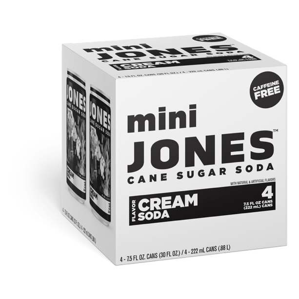 Jones Soda Cream 4pk 7.5oz Mini Can