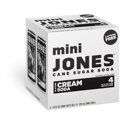 Jones Soda Cream 4pk 7.5oz Mini Can