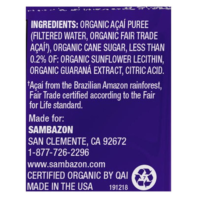 Sambazon Original Blend Smoothie Superfruit Pack