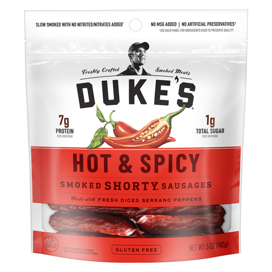 Duke's Hot And Spicy Smoked Shorty Sausages 5oz