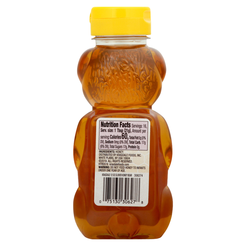 Pure Honey Bear Squeeze Bottle 12oz
