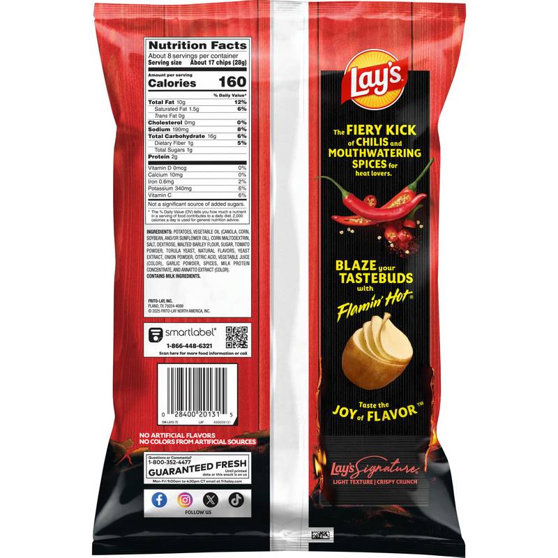 Lay's Flamin' Hot Potato Chips 7.75oz