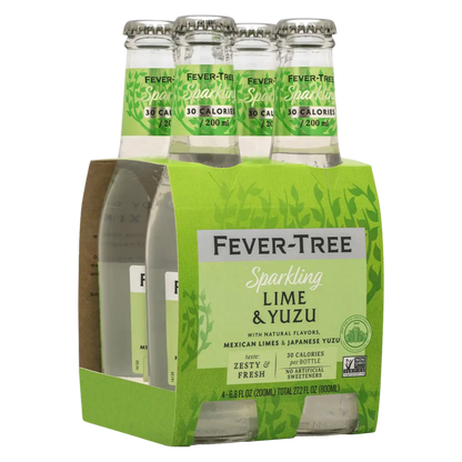 Fever Tree Sparkling Lime & Yuzu 4pk 200ml Btl