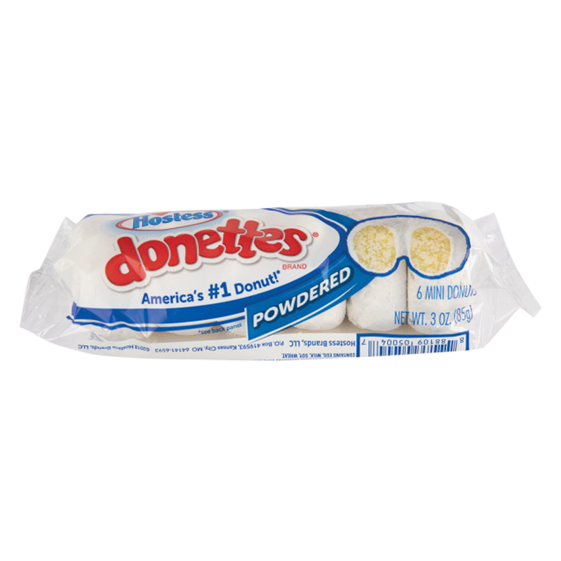 HOSTESS Powdered Sugar DONETTES Single Serve, 6 Count, 3 oz