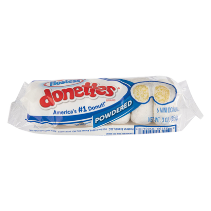 HOSTESS Powdered Sugar DONETTES Single Serve, 6 Count, 3 oz