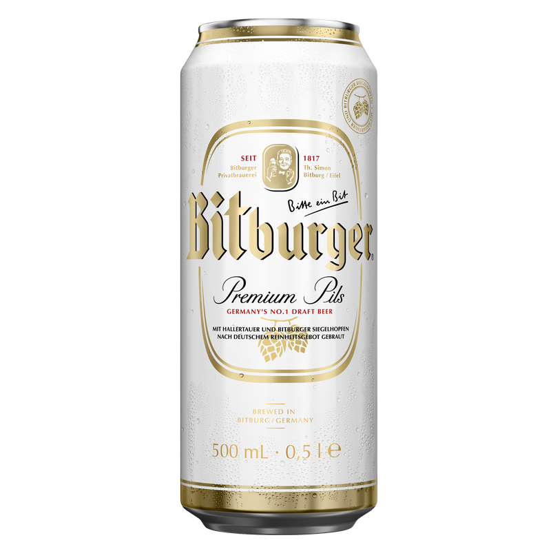 Bitburger Pilsner 4pk 16.9oz Can 4.8% ABV