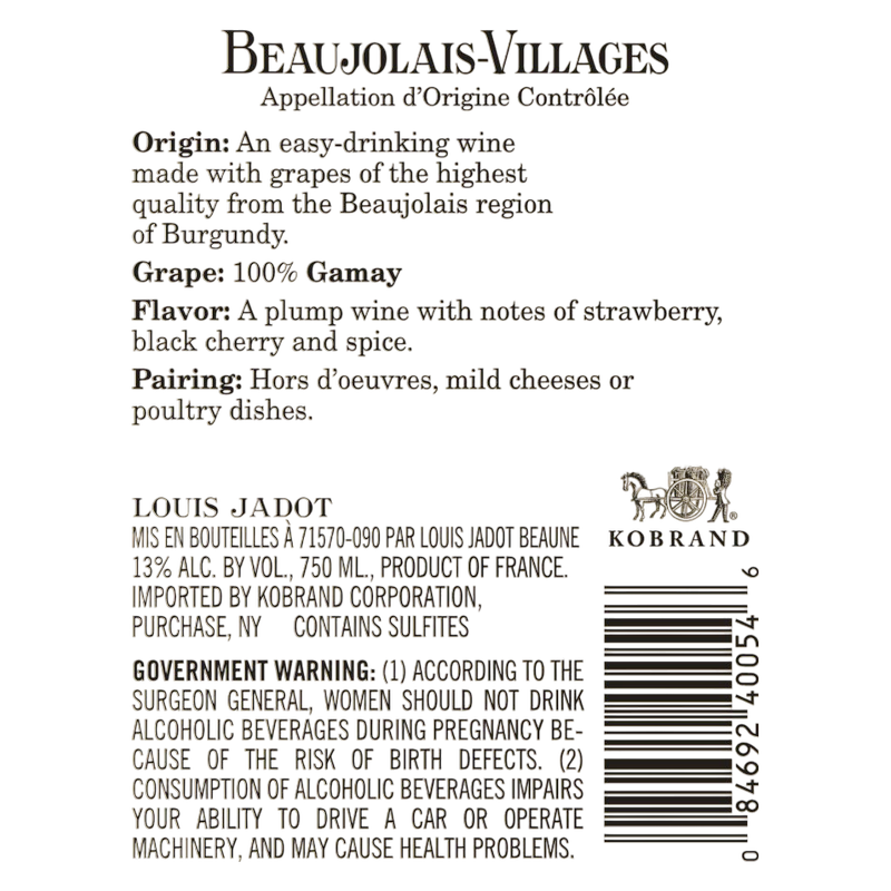 Beaujolais-Villages Table Red 750ml