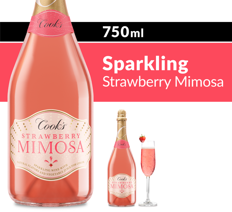 Cooks Sparkling Strawberry Mimosa 750ml Bottle