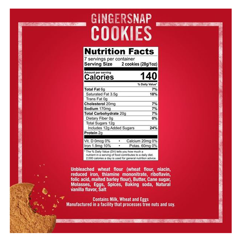 Tate's Bake Shop Gingersnap Cookies 7oz