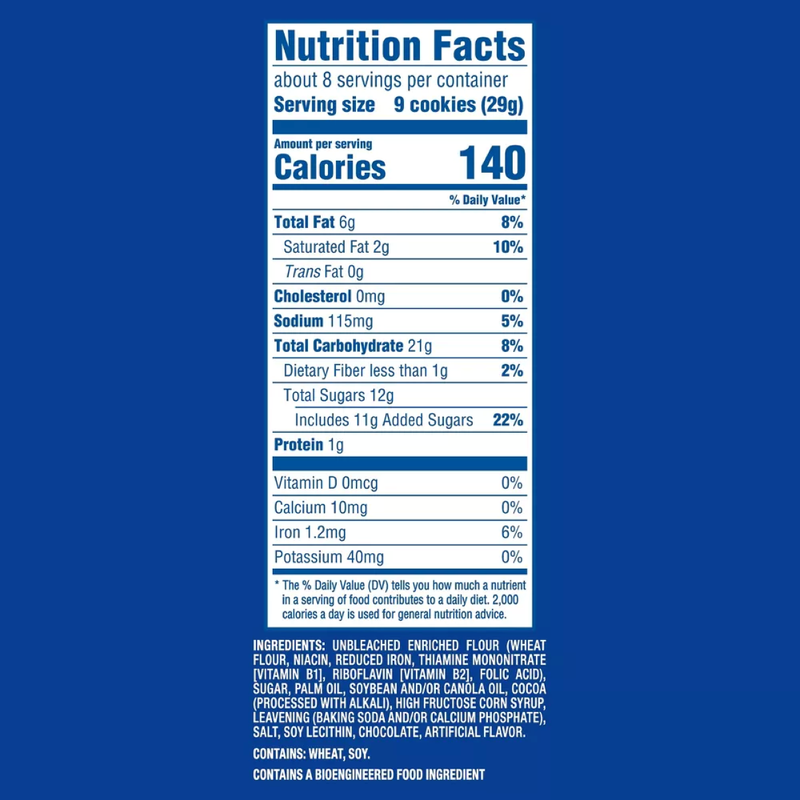 Oreo Minis Chocolate Creme Sandwich Cookies, 8oz