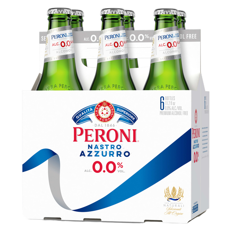 Peroni 0.0 6pk 11.2oz Btl 0.0% ABV