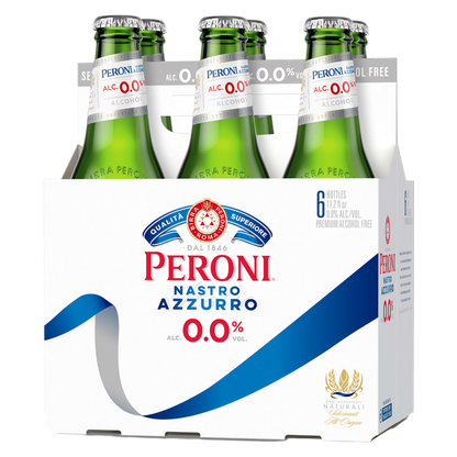 Peroni 0.0 6pk 11.2oz Btl 0.0% ABV