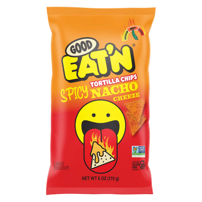 Good Eat'n Spicy Nacho Cheeze Tortilla Chips, 6oz