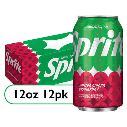 Sprite Winter Spiced Cranberry 12pk 12oz Can