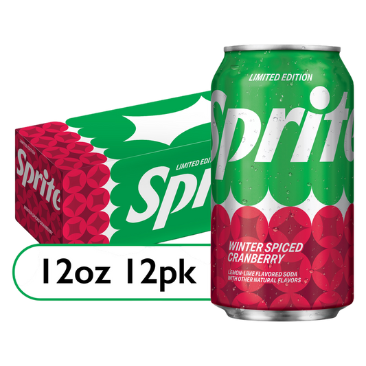Sprite Winter Spiced Cranberry 12pk 12oz Can