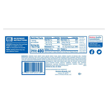 HOSTESS Jumbo Iced Honey Bun - 4.75oz