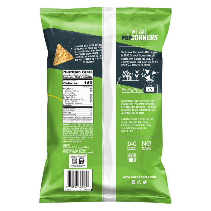 PopCorners Jalapeno Popper, 6.5oz