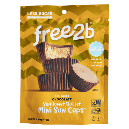 Free 2 B Mini Chocolate Sun Butter Sun Cups 4.2oz