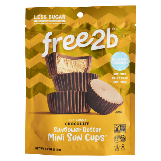 Free 2 B Mini Chocolate Sun Butter Sun Cups 4.2oz