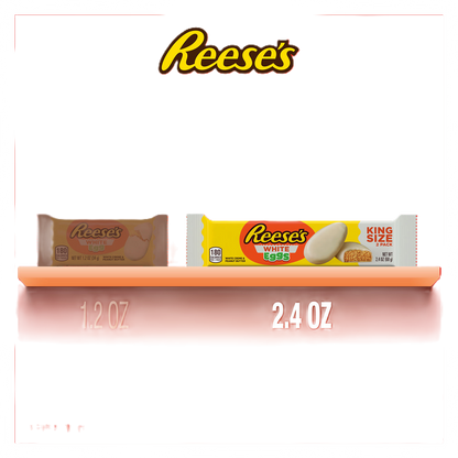 Reese's White Creme Peanut Butter Eggs King Size 2.4oz