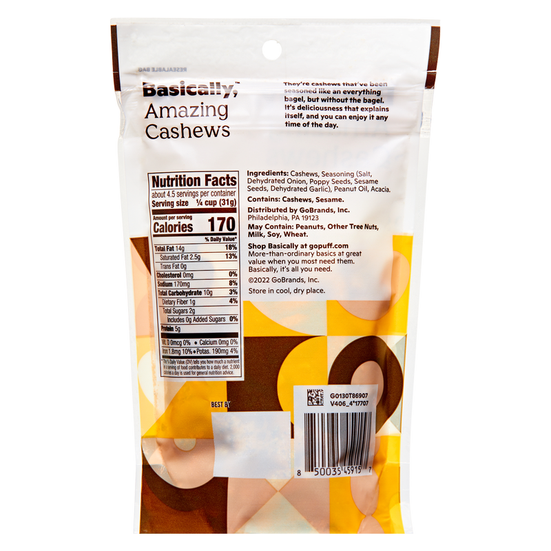 Basically, Everything Seasoned Cashews 5oz