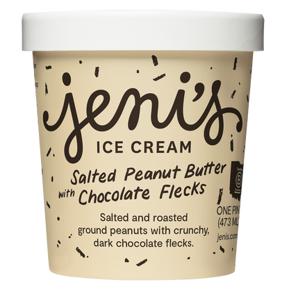 Jeni's Splendid Ice Cream Salted Peanut Butter with Chocolate Flecks Dairy Pint