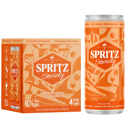 Spritz Society Blood Orange 4pk 250ml Can 6% ABV