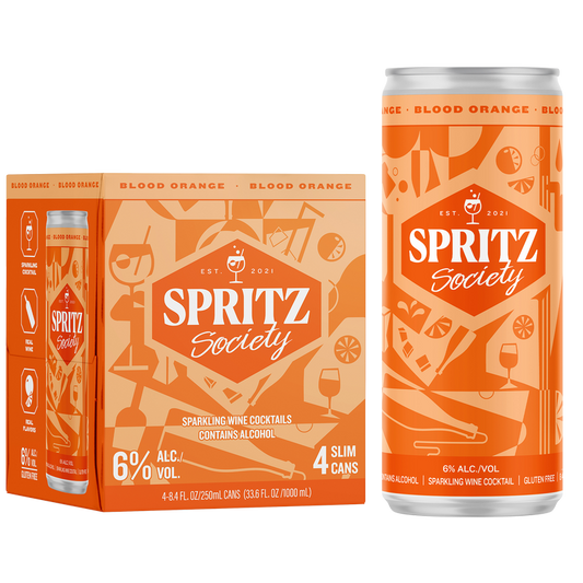 Spritz Society Blood Orange 4pk 250ml Can 6% ABV