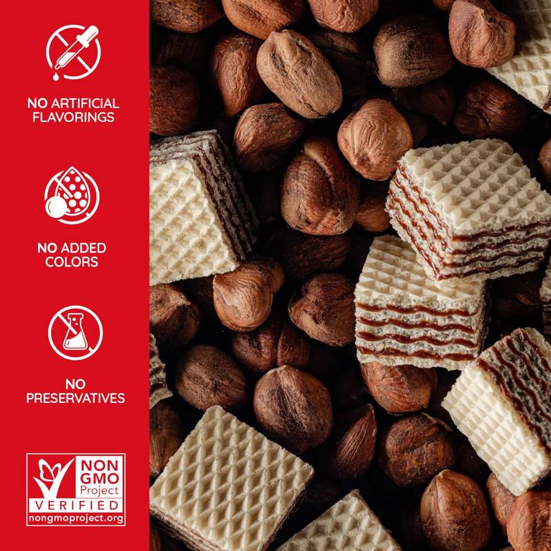 Quadratini Hazelnut, Creme-Filled Wafer Cookies, 8.82oz